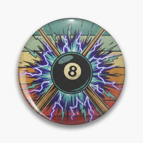 Item preview, I Pocket People Billiards Badge - Retro Pool Shark 8-Ball Design designed and sold by Wear Sculpt.