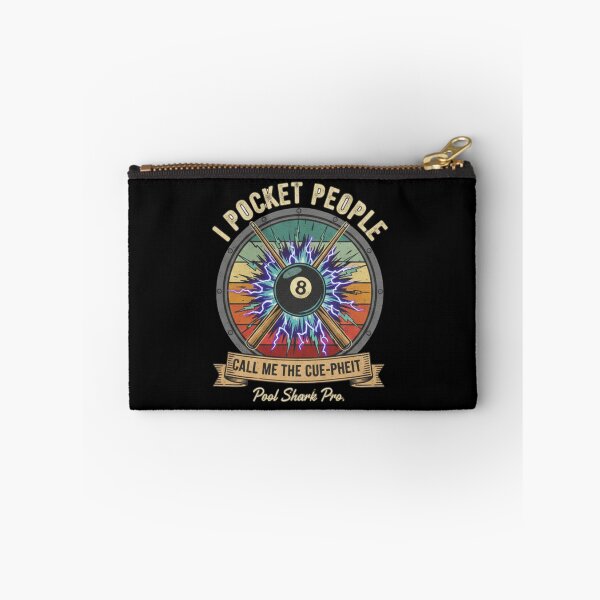 Item preview, I Pocket People Billiards Badge - Retro Pool Shark 8-Ball Design designed and sold by Wear Sculpt.