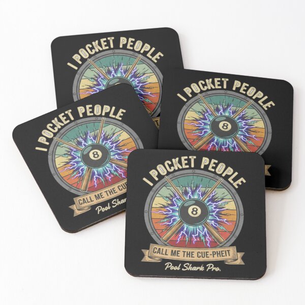 Item preview, I Pocket People Billiards Badge - Retro Pool Shark 8-Ball Design designed and sold by Wear Sculpt.