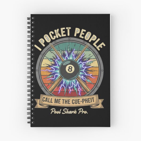 Item preview, I Pocket People Billiards Badge - Retro Pool Shark 8-Ball Design designed and sold by Wear Sculpt.