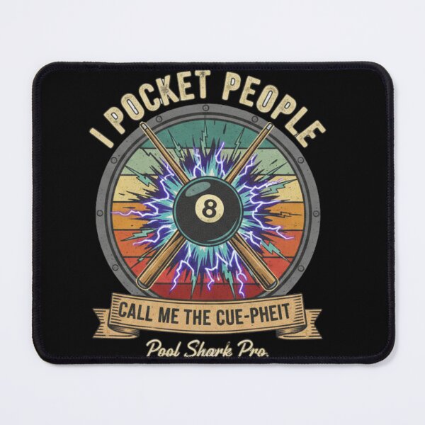 Item preview, I Pocket People Billiards Badge - Retro Pool Shark 8-Ball Design designed and sold by Wear Sculpt.