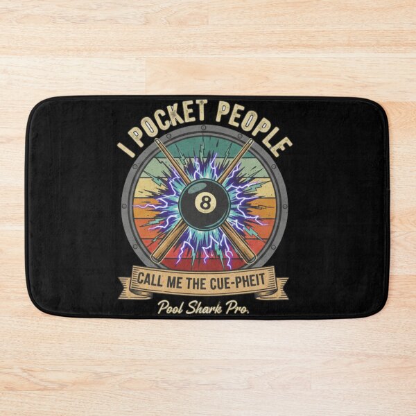 Item preview, I Pocket People Billiards Badge - Retro Pool Shark 8-Ball Design designed and sold by Wear Sculpt.