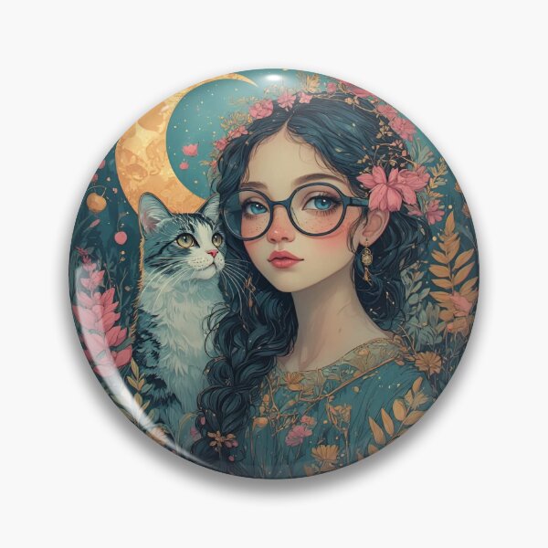 Item preview, Beautiful girl with a cat. designed and sold by Natalia-Vlad.