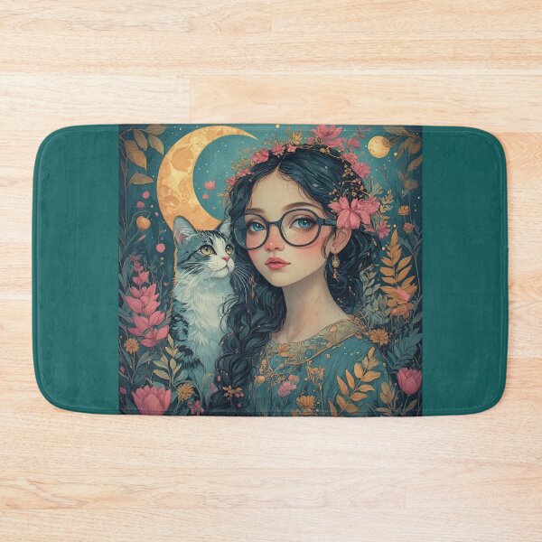 Item preview, Beautiful girl with a cat. designed and sold by Natalia-Vlad.