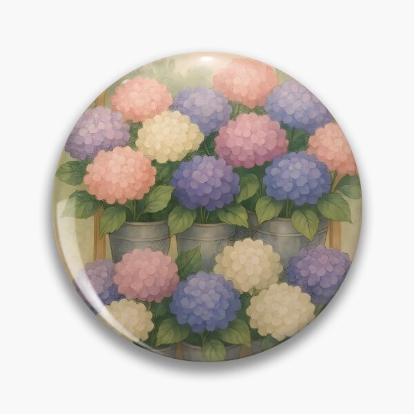 Item preview, Flower Market Stall – Hydrangeas in Watercolor designed and sold by EmeraldeaArt.