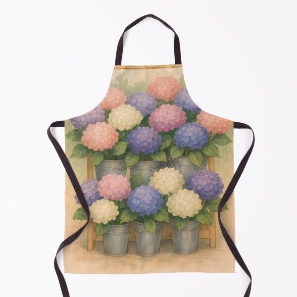 Item preview, Flower Market Stall – Hydrangeas in Watercolor designed and sold by EmeraldeaArt.