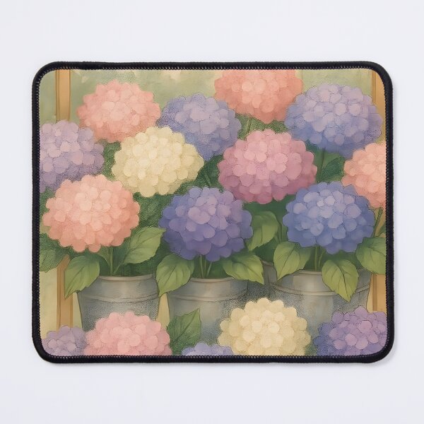 Item preview, Flower Market Stall – Hydrangeas in Watercolor designed and sold by EmeraldeaArt.