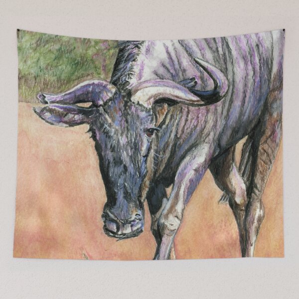 Item preview, Blue Wildebeest or Gnu designed and sold by LymphomaLass.