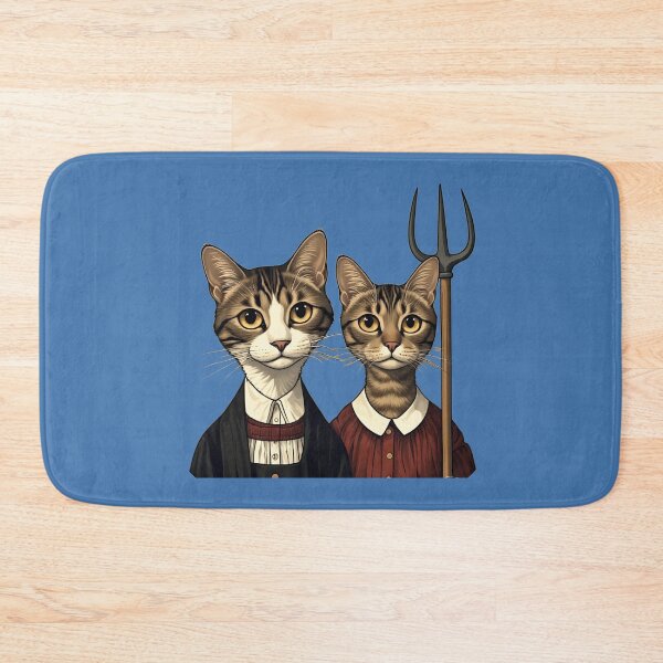 Item preview, Cat and Kitty based on Grant Wood's painting 'American Gothic' designed and sold by Natalia-Vlad.