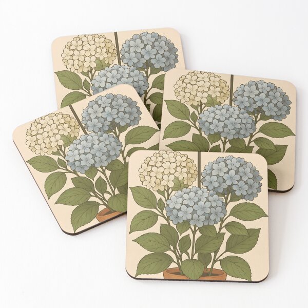 Item preview, Hydrangea Market Sign – Vintage Watercolor Botanical designed and sold by EmeraldeaArt.