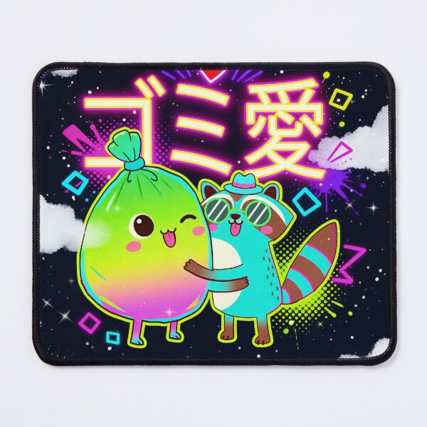 Item preview, Cute Raccoon & Trash Bag Hug Japanese Gomi Ai Love T-shirt designed and sold by PiXilustratoArt.