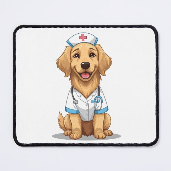 Item preview, Cute Golden Retriever Nurse - Adorable Medical Dog Illustration - Perfect gift for Nurses & Dog Lovers designed and sold by Nature's Palette.