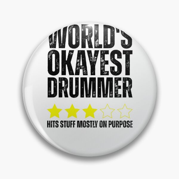 Item preview, World's Okayest Drummer Hits Stuff Mostly On Purpose Review designed and sold by krystalRomanart.