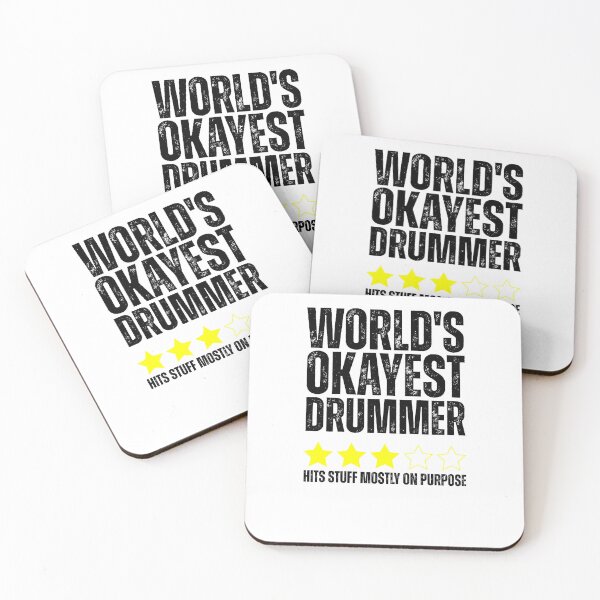 Item preview, World's Okayest Drummer Hits Stuff Mostly On Purpose Review designed and sold by krystalRomanart.