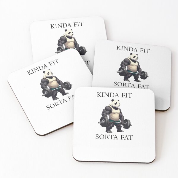 Item preview, Kinda Fit Sorta Fat Gym Panda Weightlifting designed and sold by krystalRomanart.