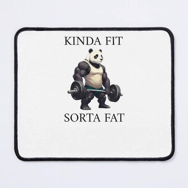 Item preview, Kinda Fit Sorta Fat Gym Panda Weightlifting designed and sold by krystalRomanart.