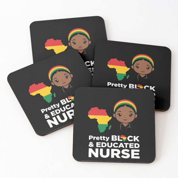 Item preview, Pretty Black & Educated Nurse Black Woman African Heritage Healthcare Professional designed and sold by SofenArt.