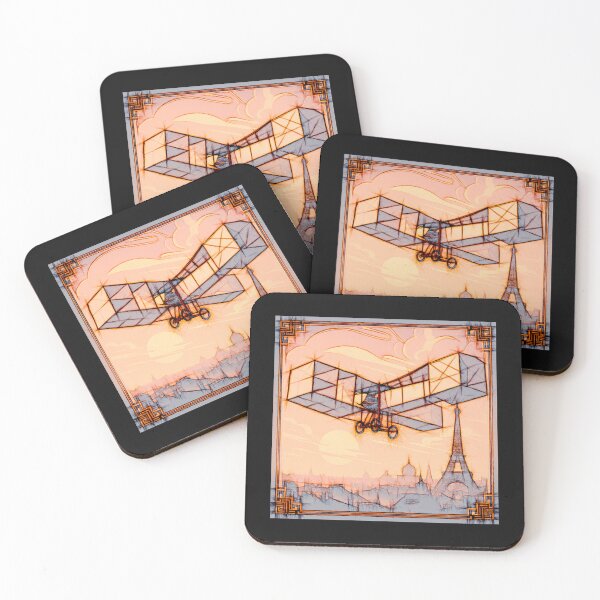 Item preview, Flight Over Belle Époque Paris – Santos Dumont’s 14-bis designed and sold by Helios Be. Lavsh.