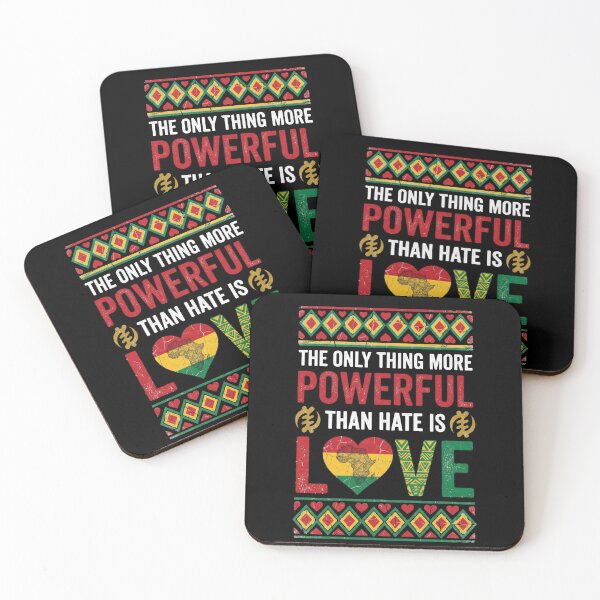 Item preview, The Only Thing More Powerful Than Hate Is Love Black History Month Pan African Heritage Unity designed and sold by SofenArt.