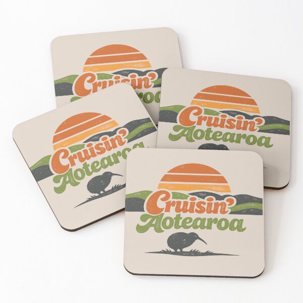 Item preview, Cruisin’ Aotearoa Retro – 70s Groovy New Zealand Road Trip Bird designed and sold by MvuuStudio.