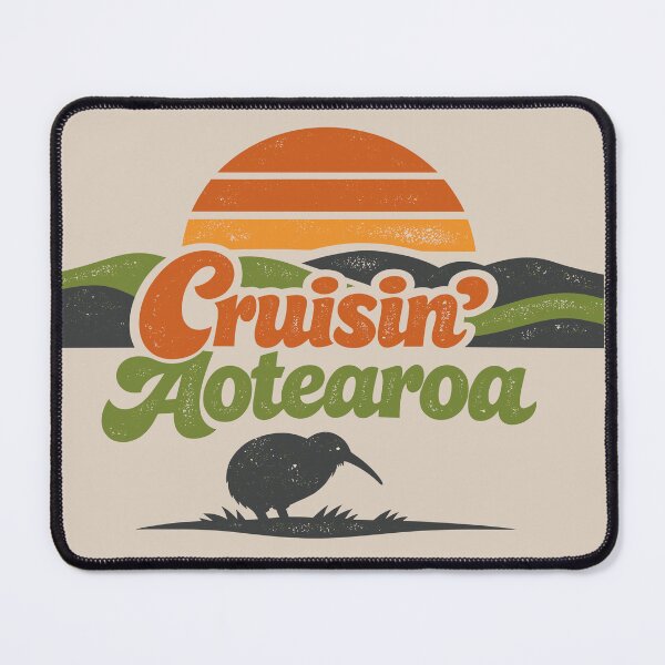 Item preview, Cruisin’ Aotearoa Retro – 70s Groovy New Zealand Road Trip Bird designed and sold by MvuuStudio.
