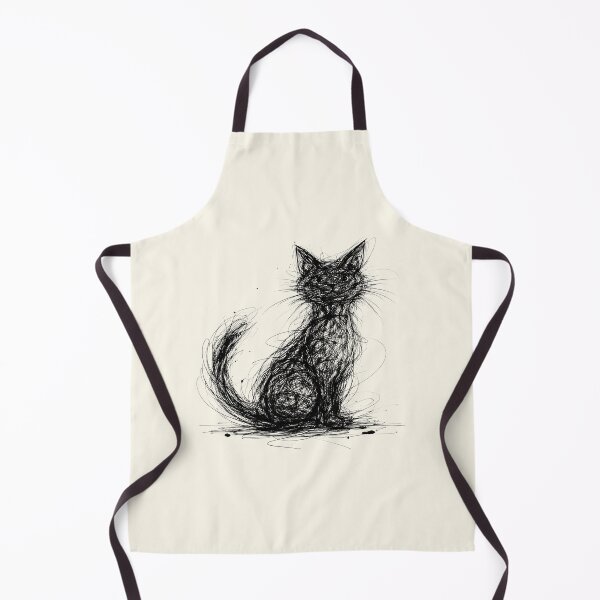 Item preview, Scribble Cat Abstract Sketch designed and sold by DemureArtsy.