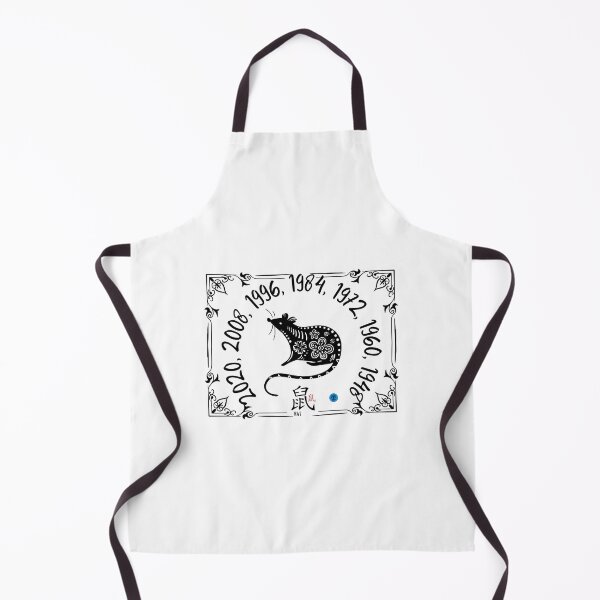 Item preview, Year of the Rat - Chinese Zodiac Floral Art (Black on Transparent) designed and sold by Dryden Stewart Enterprises.
