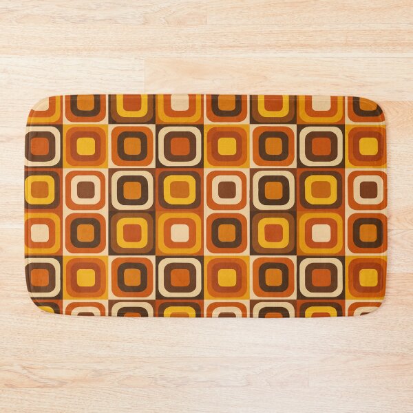 Item preview, Retro 70s Geometric Pattern | Mid-Century Modern Mod Squares designed and sold by Far Out Goods.