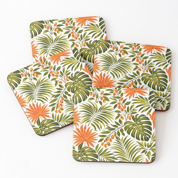 Item preview, Olive Green and Burnt Orange Tropical Leaves designed and sold by scicilysimonee.