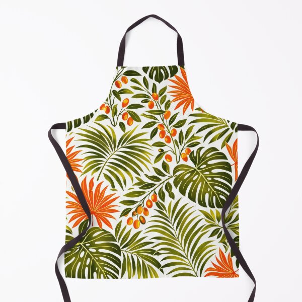 Item preview, Olive Green and Burnt Orange Tropical Leaves designed and sold by scicilysimonee.