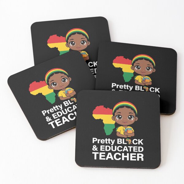 Item preview, Pretty Black & Educated Teacher African American Educator Black Woman Pride designed and sold by SofenArt.