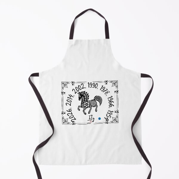 Item preview, Year of the Horse  - Chinese Zodiac Floral Art (Black on Transparent) designed and sold by Dryden Stewart Enterprises.