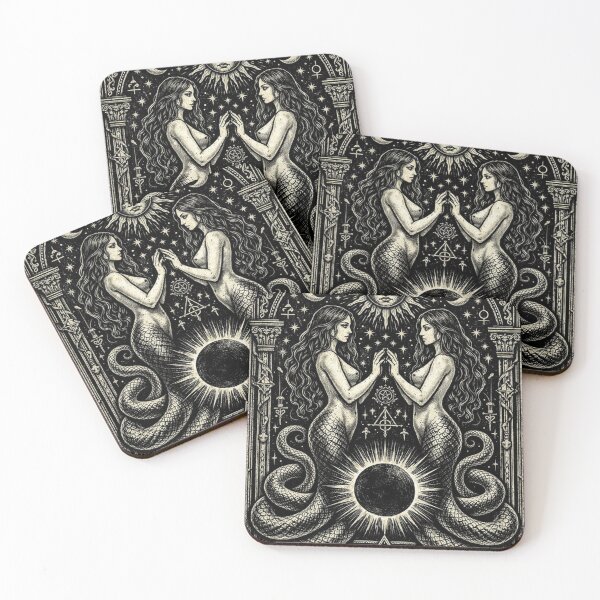 Item preview, Serpent Twin Priestess – Dark Occult Eclipse Shirt designed and sold by wanado.