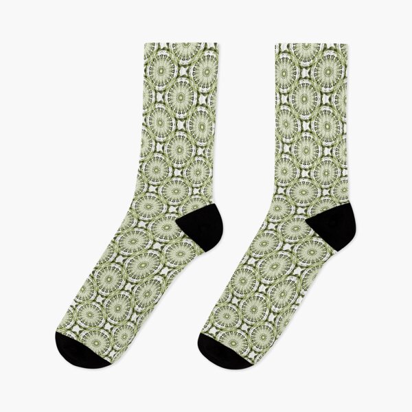 Item preview, Rustic Cog Mandala in Green on White designed and sold by Artistestella.