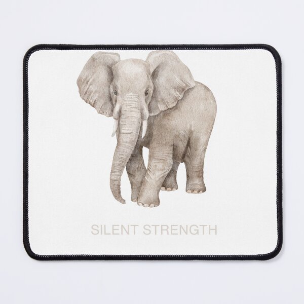 Item preview, Silent Strength Elephant Sticker – Minimal Aesthetic Wildlife Quote | Neutral Watercolor Elephant Decal designed and sold by MoonlightEleven.