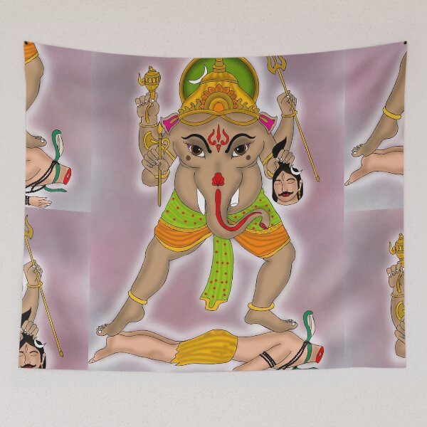 Item preview, Lord Ganesha Illustration – Hindu Festival and Spiritual Art designed and sold by Harshit_Digital_Arts.