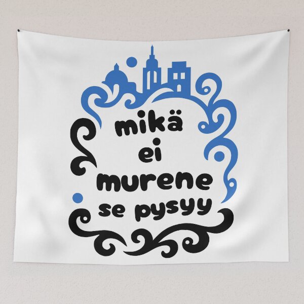 Item preview, Fantasy City Resilience Motto - Inspirational Typography Art (Finnish) designed and sold by Apinu Atelier.