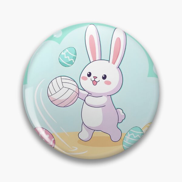 Item preview, Egg-citing Summer – Bunny Beach Volleyball Easter Illustration designed and sold by Sea Gem.