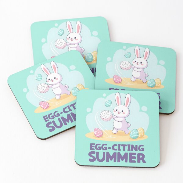 Item preview, Egg-citing Summer – Bunny Beach Volleyball Easter Illustration designed and sold by Sea Gem.