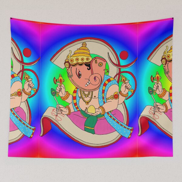 Item preview, Lord Ganesha Mythical Artwork – Spiritual Hindu God Illustration designed and sold by Harshit_Digital_Arts.
