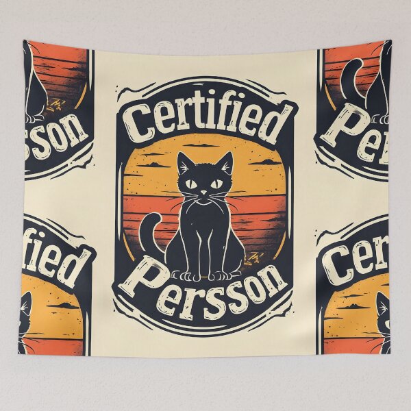 Item preview, Funny Certified Cat Person Art designed and sold by owi-art.