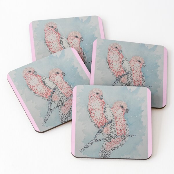 Item preview, Australian Galahs painted in Pointalism Style - Dots designed and sold by Garry Greenwood.