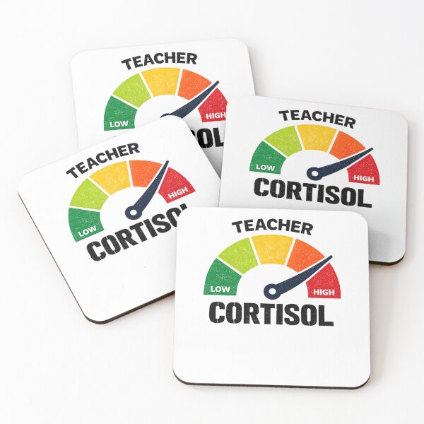 Item preview, Teacher Cortisol Low High Funny Educator Stress Humor Gift designed and sold by SofenArt.