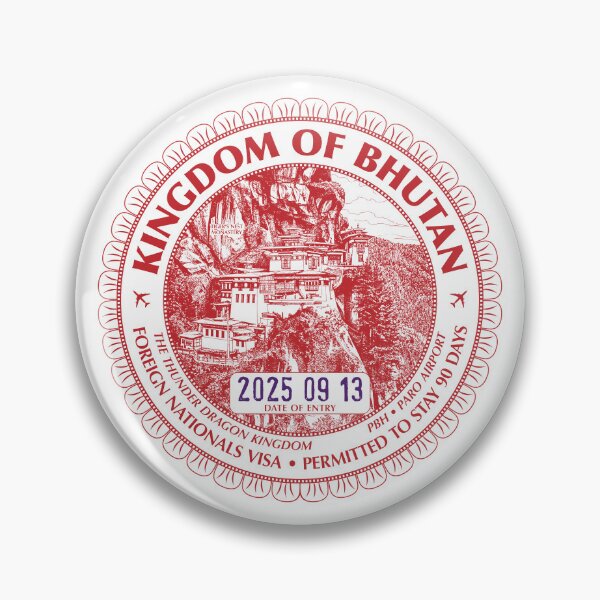 Item preview, Passport Stamp - Paro, Bhutan designed and sold by travelwitheric.