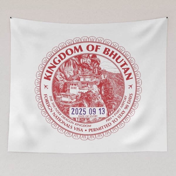 Item preview, Passport Stamp - Paro, Bhutan designed and sold by travelwitheric.