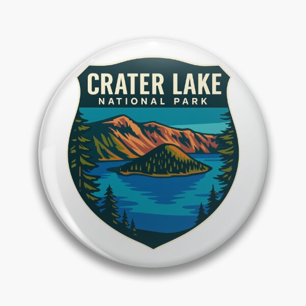 Item preview, Crater Lake National Park Oregon Retro Badge designed and sold by Ismeal Von.
