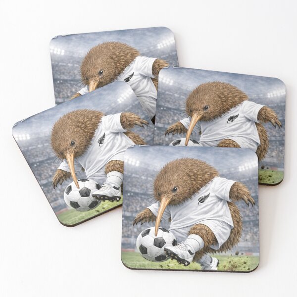 Item preview, Kiwi Bird Playing Soccer – All Whites Football Design – New Zealand Fan Art designed and sold by ArminGreen.