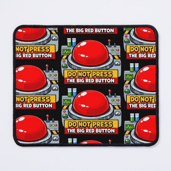 Item preview, Do Not Press The Big Red Button Funny Warning designed and sold by TeeTimeTreasure.