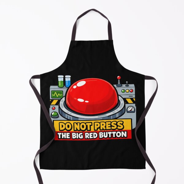 Item preview, Do Not Press The Big Red Button Funny Warning designed and sold by TeeTimeTreasure.