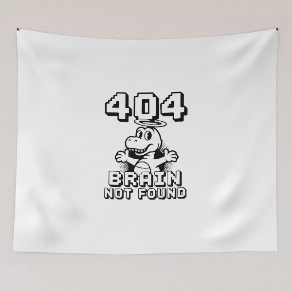 Item preview, Error 404 Brain Not Found Funny Programmer Coding Design designed and sold by Zenith Design.